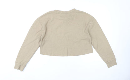 Zara Women's Beige Pullover Sweatshirt Size 8