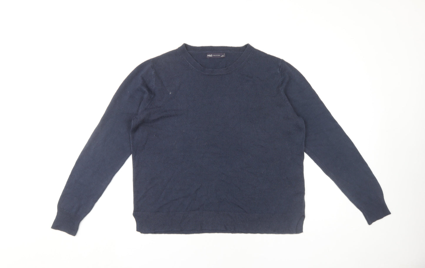 Womens UK Size 16 Marks and Spencer Blue Pullover Jumper