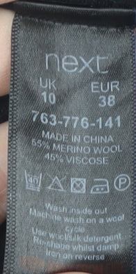 Womens UK Size 10 NEXT Black Cardigan Jumper