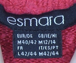 Womens UK Size 12/14 ESMARA Red  Jumper