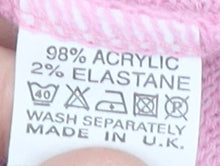 Classic Women's Pink V-Neck Pullover Jumper L