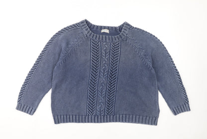 Womens UK Size 18 Marks and Spencer Blue Pullover Jumper