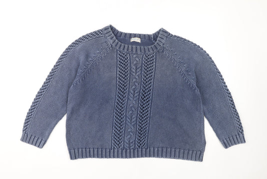 Womens UK Size 18 Marks and Spencer Blue Pullover Jumper