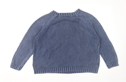 Womens UK Size 18 Marks and Spencer Blue Pullover Jumper