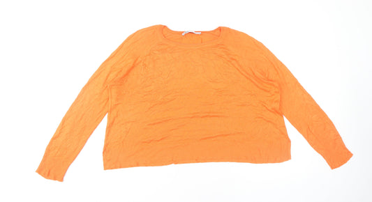 Womens UK Size S Zara Orange Pullover Jumper