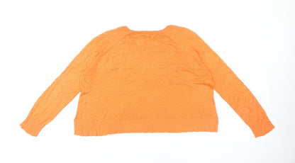 Womens UK Size S Zara Orange Pullover Jumper