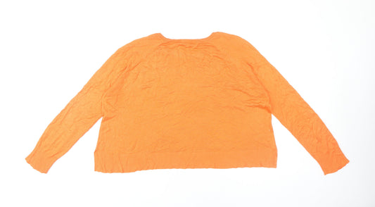 Womens UK Size S Zara Orange Pullover Jumper