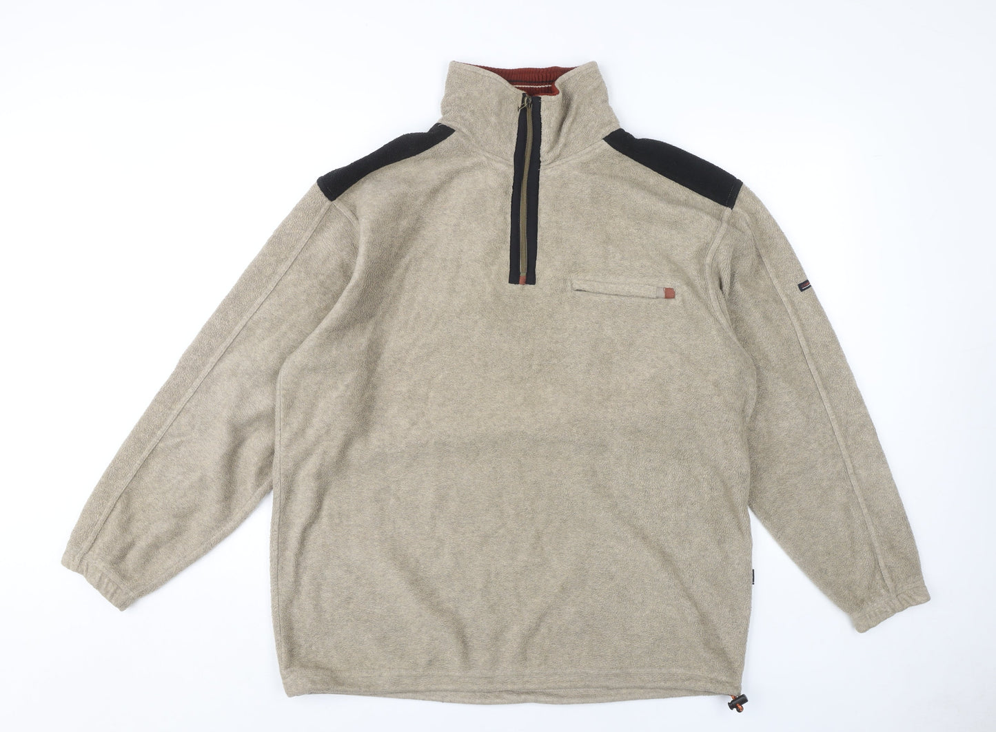 Commander Men's Beige M 1/4 Zip Sweatshirt Long Sleeve