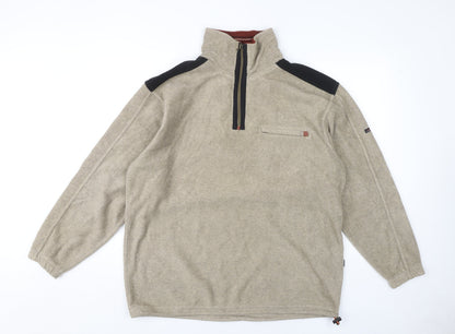 Commander Men's Beige M 1/4 Zip Sweatshirt Long Sleeve
