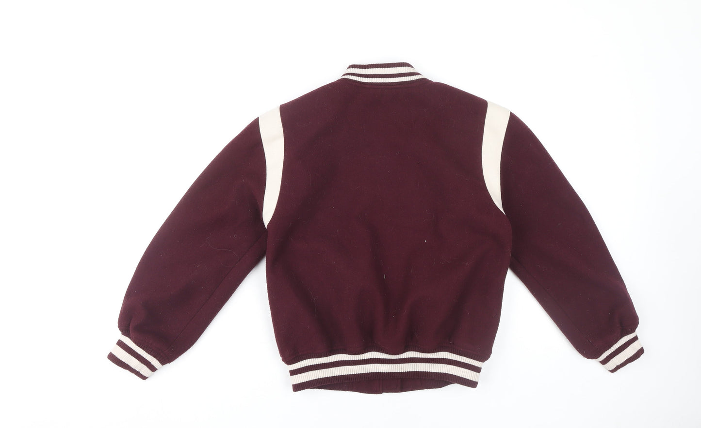 H&M Girls Burgundy Varsity Jacket, Age 9-10