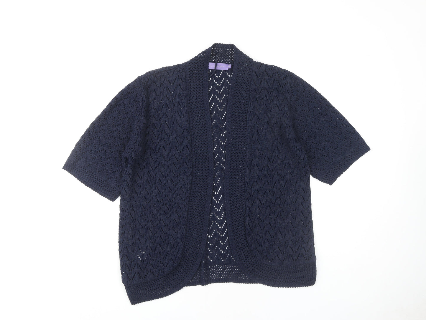 Autonomy Women's Blue Open-Knit Open Front Cardigan Size S