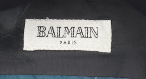 Balmain Men's Blue Blazer, 40R, Formal