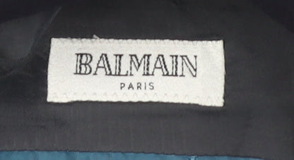 Balmain Men's Blue Blazer, 40R, Formal