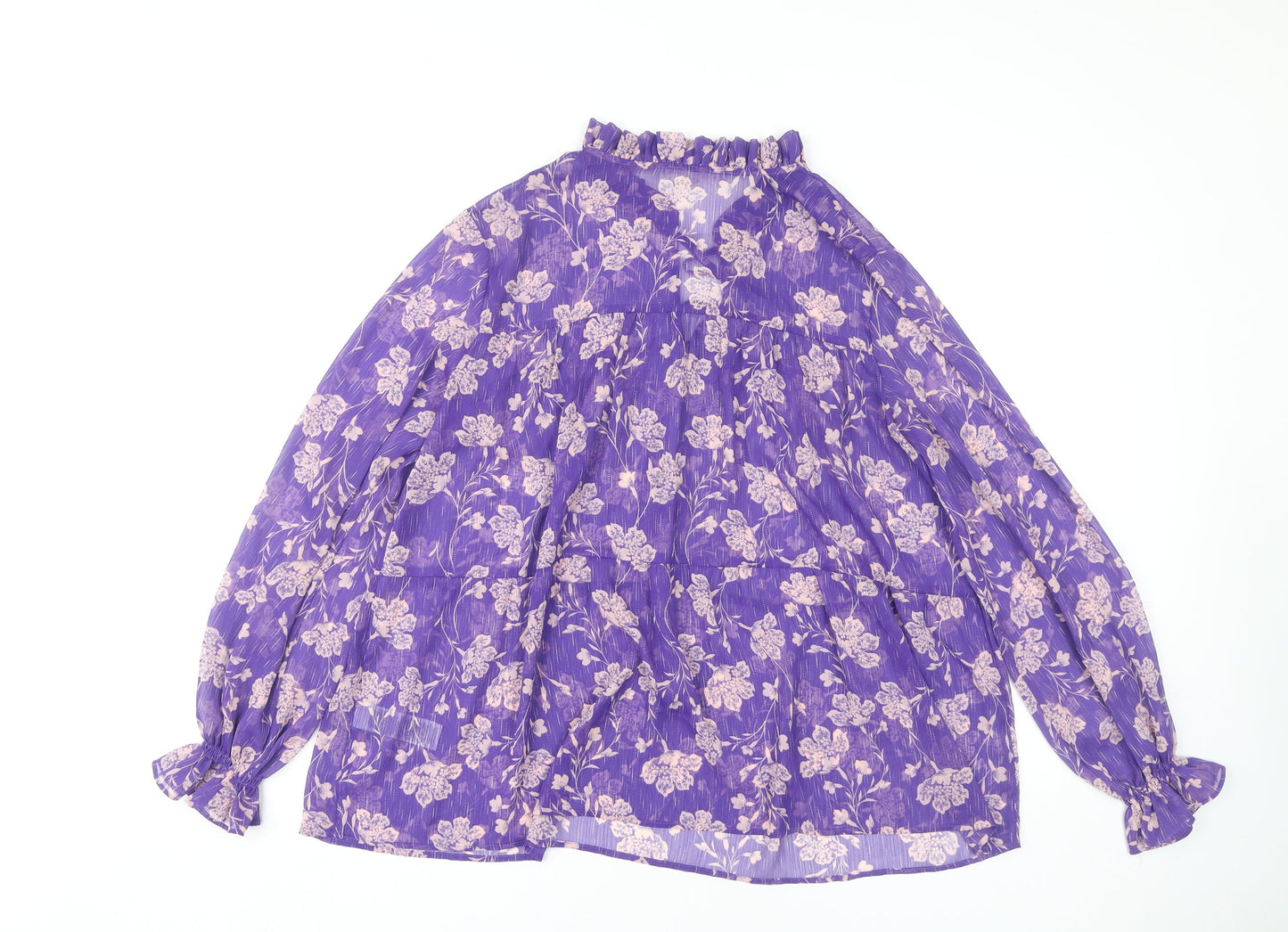 Womens UK Size 10 Marks and Spencer Purple Basic Blouse