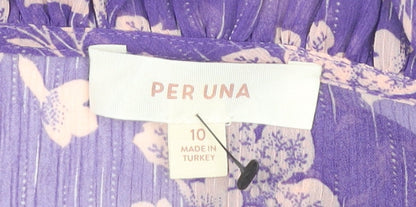 Womens UK Size 10 Marks and Spencer Purple Basic Blouse