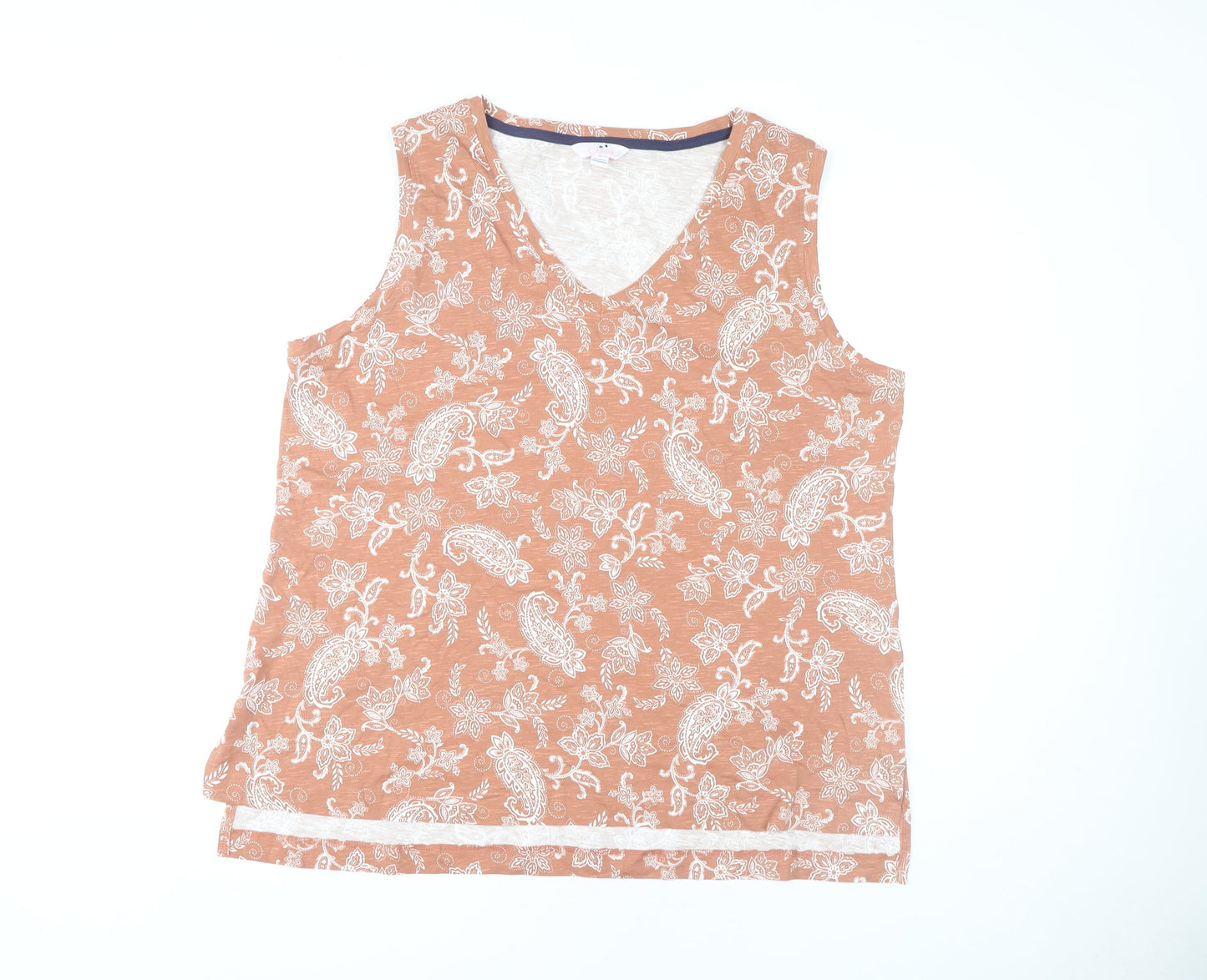 Womens UK Size 22 Julipa Brown Basic Tank