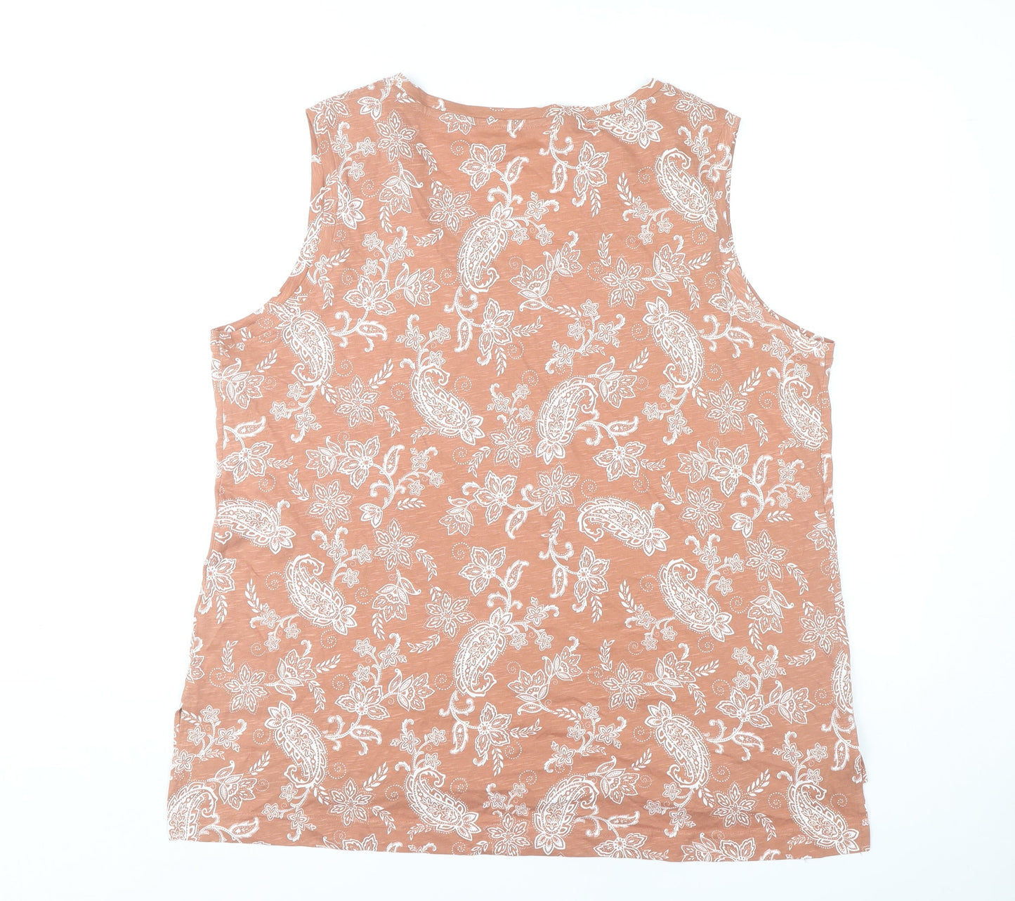 Womens UK Size 22 Julipa Brown Basic Tank