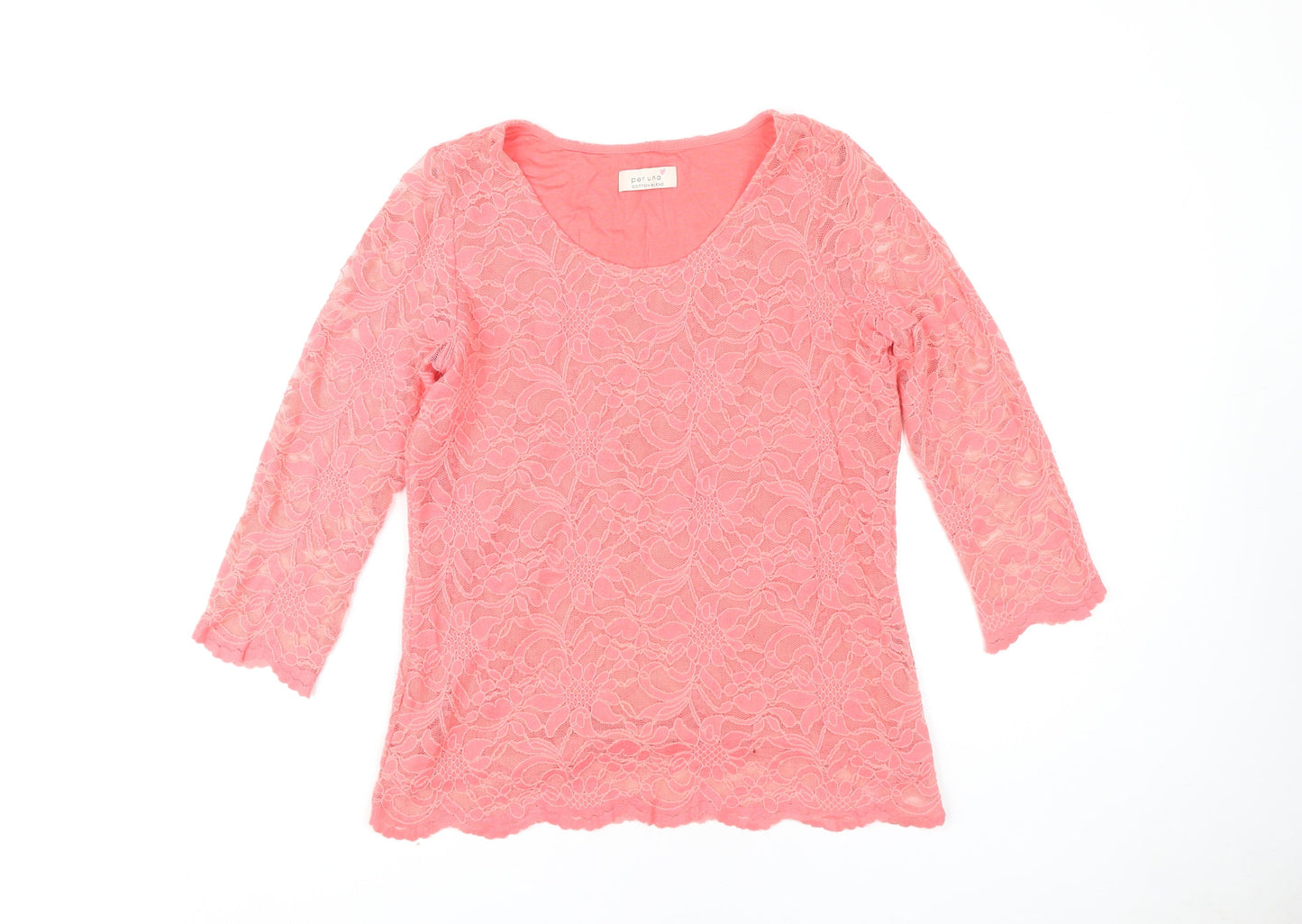 Womens UK Size 14 Marks and Spencer Pink Basic Blouse