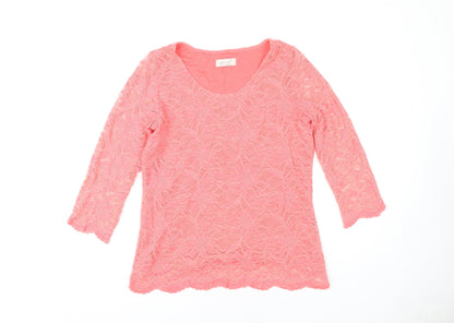 Womens UK Size 14 Marks and Spencer Pink Basic Blouse