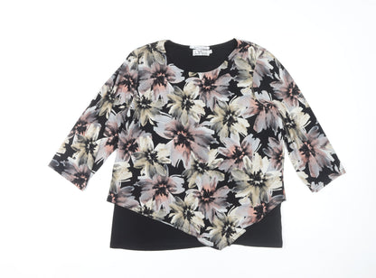 Womens UK Size M Anne Smith Multicoloured Basic Blouse