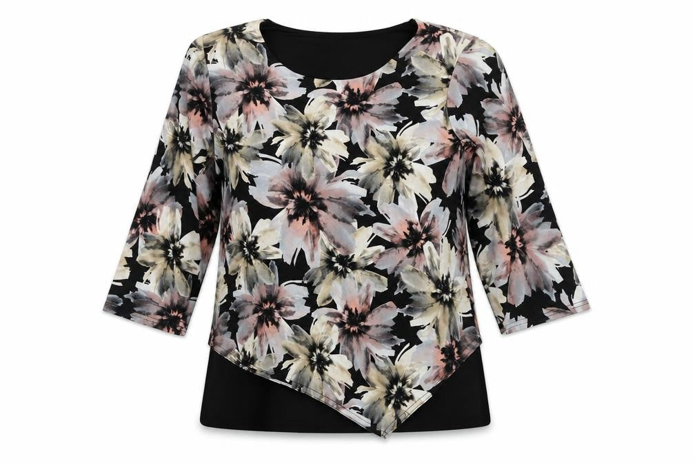 Womens UK Size M Anne Smith Multicoloured Basic Blouse