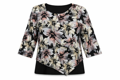 Womens UK Size M Anne Smith Multicoloured Basic Blouse