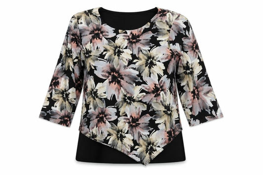 Womens UK Size M Anne Smith Multicoloured Basic Blouse