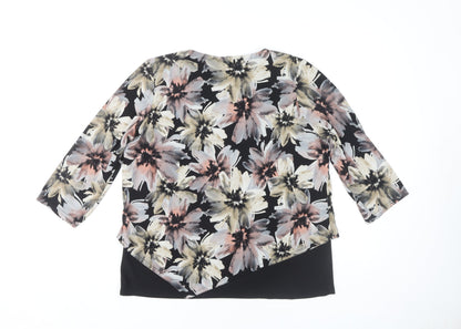 Womens UK Size M Anne Smith Multicoloured Basic Blouse