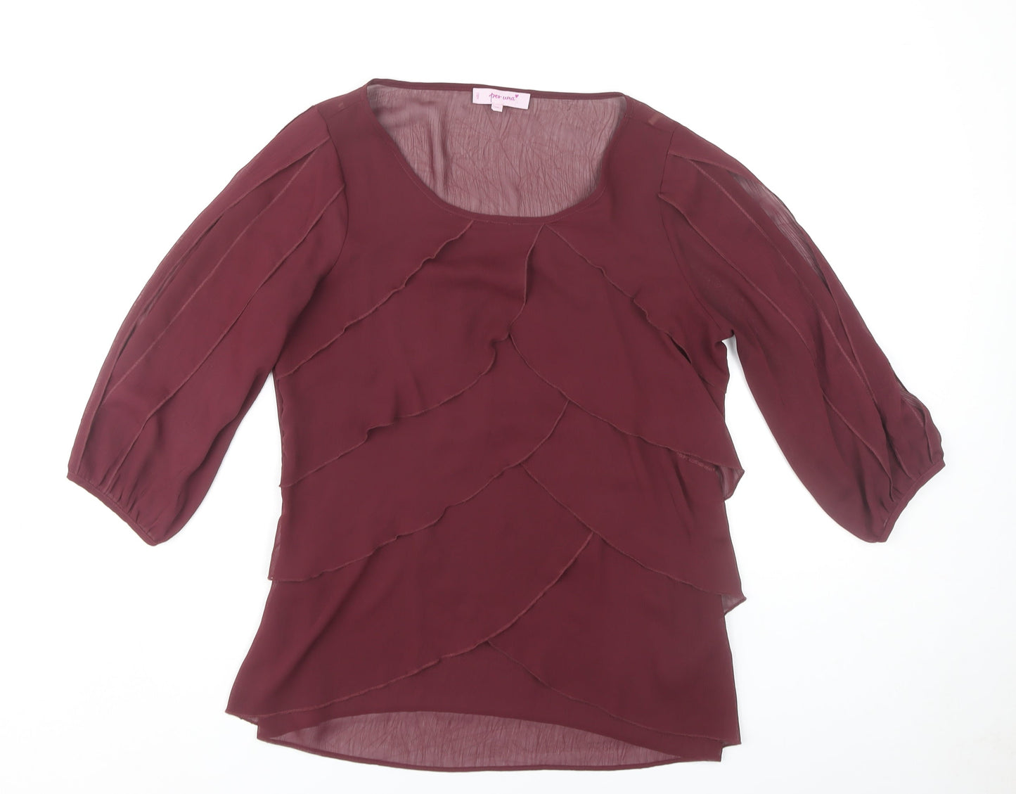 Womens UK Size 12 Marks and Spencer Purple Basic Blouse