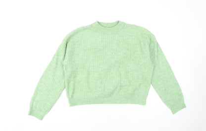 Womens UK Size XS Unknown Green Pullover Jumper