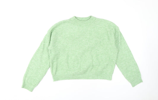 Womens UK Size XS Unknown Green Pullover Jumper