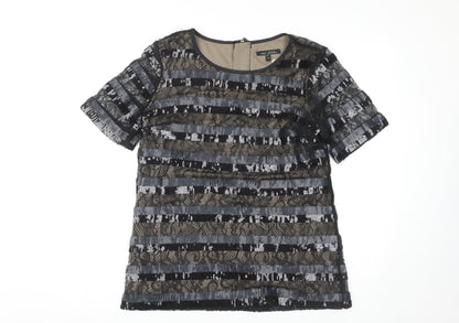 Womens UK Size 14 NEXT Black Basic Blouse