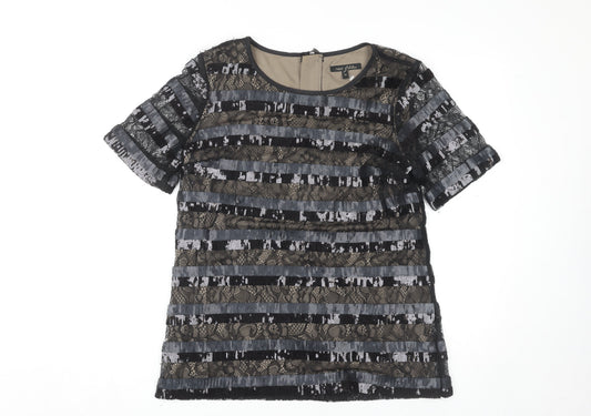 Womens UK Size 14 NEXT Black Basic Blouse