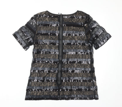 Womens UK Size 14 NEXT Black Basic Blouse