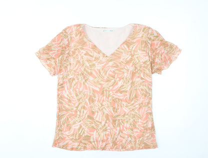 Womens UK Size 16 Marks and Spencer Multicoloured Basic Blouse