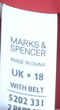Marks and Spencer Women's Red Sleeveless Dress Size 18