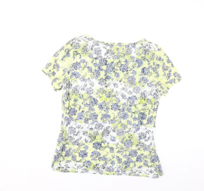 Womens UK Size 14 Marks and Spencer Multicoloured Basic T-Shirt