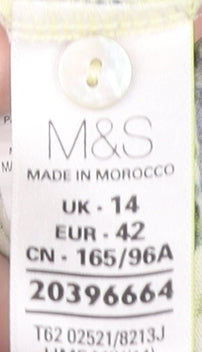 Womens UK Size 14 Marks and Spencer Multicoloured Basic T-Shirt