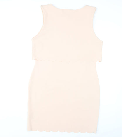 New Look Women's Beige Shift Dress Size 18