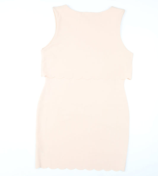 New Look Women's Beige Shift Dress Size 18