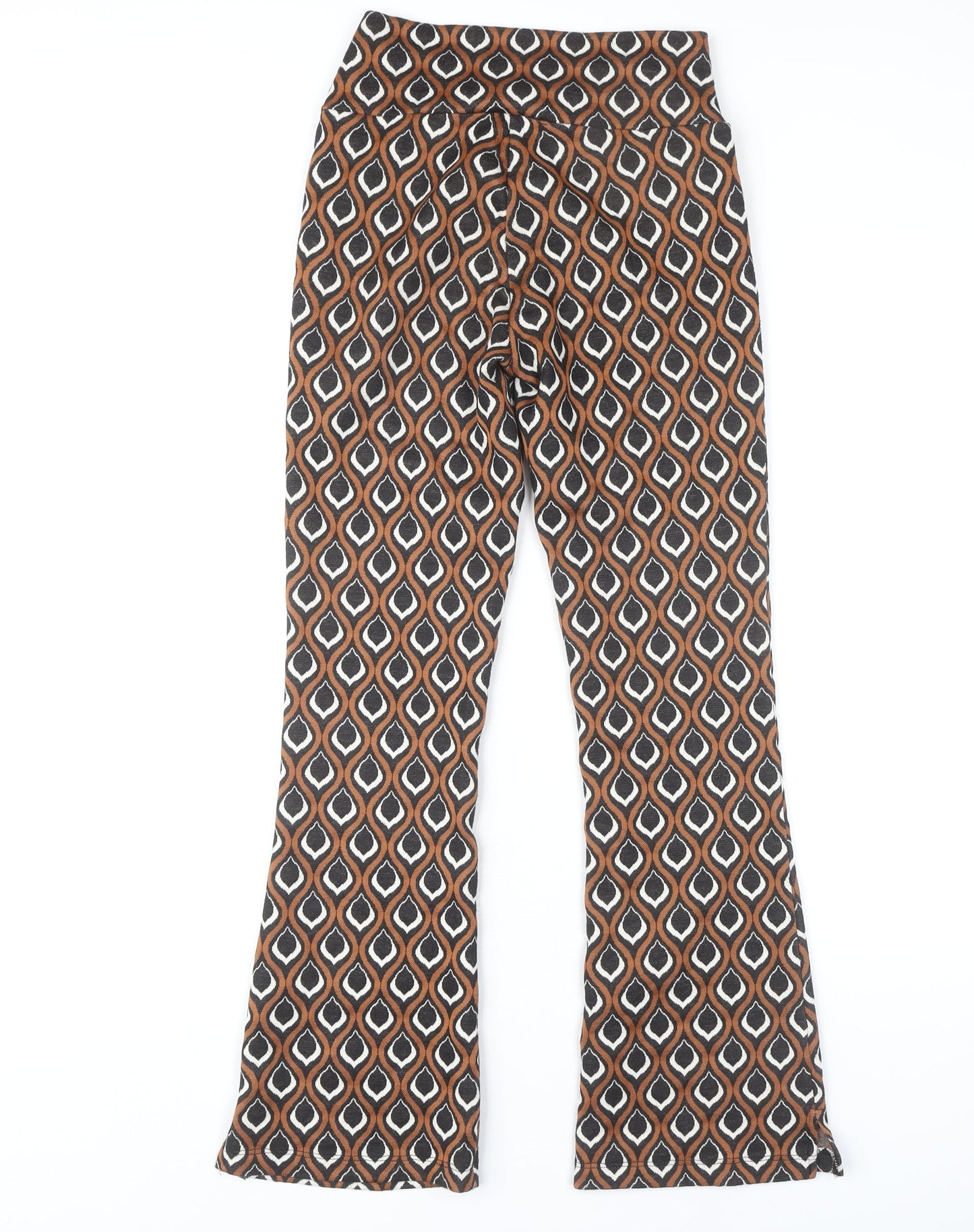 Bershka Women's Geometric Flared Trousers S
