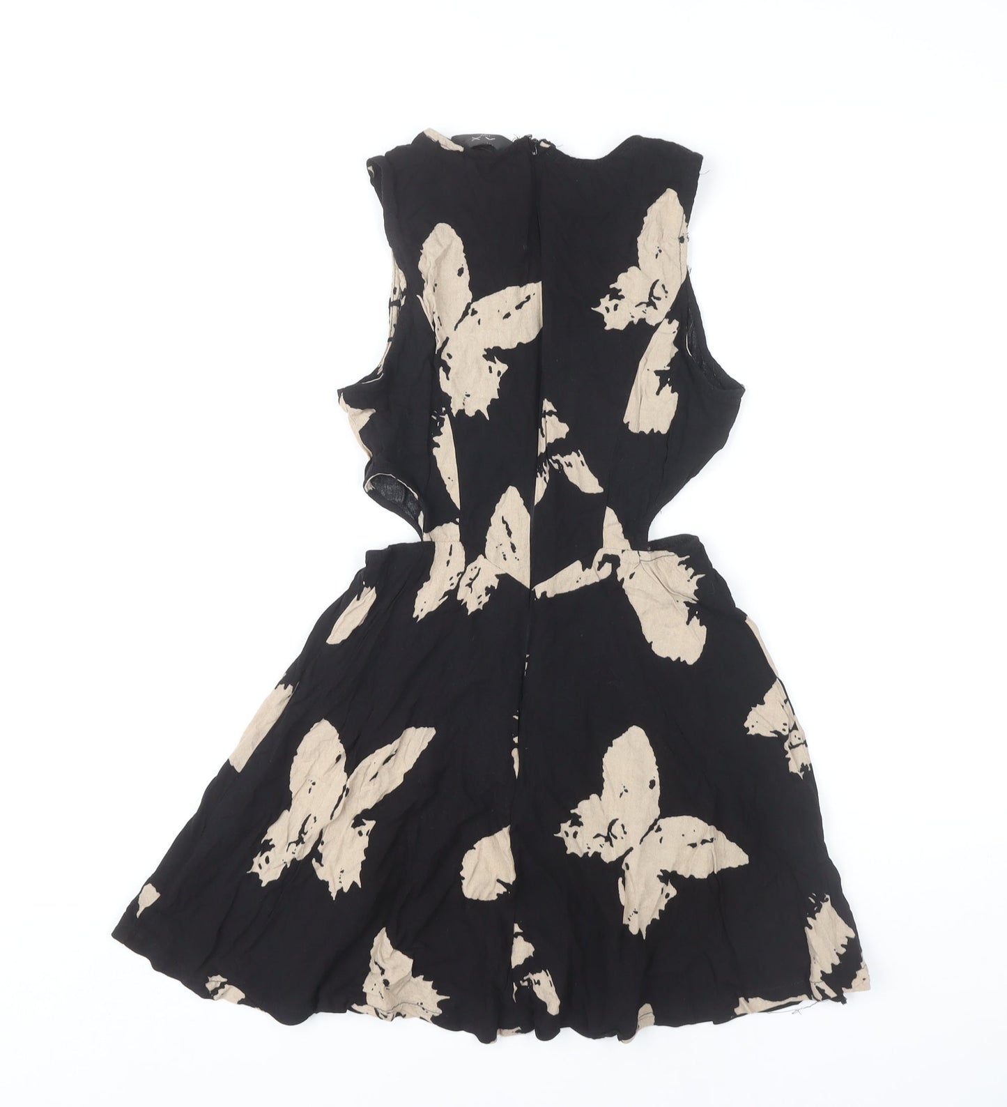 AX Paris Women's Black Sleeveless Butterflies Dress Size 10