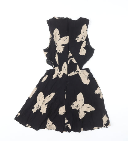 AX Paris Women's Black Sleeveless Butterflies Dress Size 10