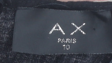 AX Paris Women's Black Sleeveless Butterflies Dress Size 10