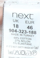 Womens UK Size 18 NEXT Pink Basic Button-Up