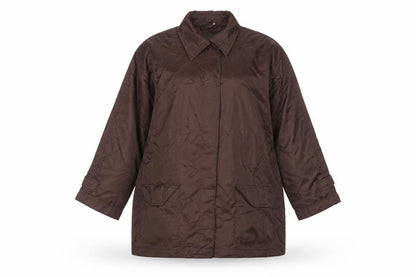 Womens UK Size One Size Linea Brown Basic Jacket