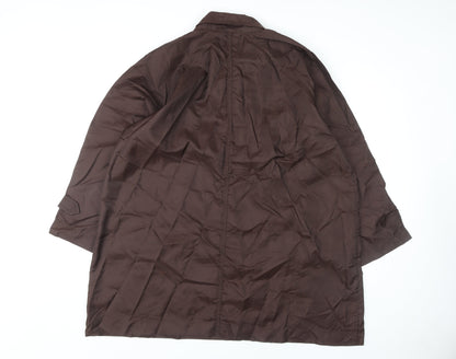 Linea Women's Brown Long Nylon Coat One Size