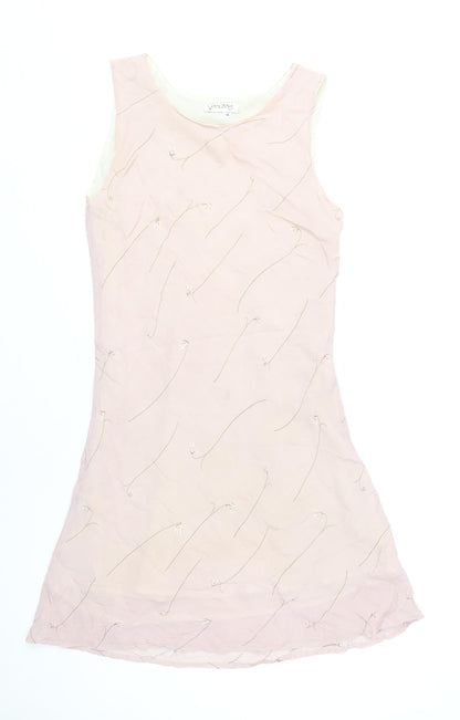 Vantana Women's Pink Floral Sleeveless Dress Size 10