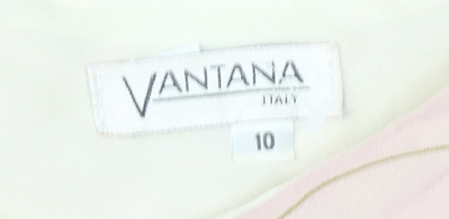 Vantana Women's Pink Floral Sleeveless Dress Size 10