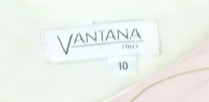 Vantana Women's Pink Floral Sleeveless Dress Size 10